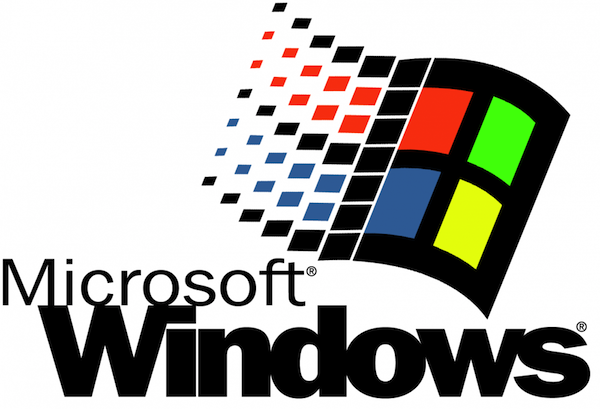 windows logo flying